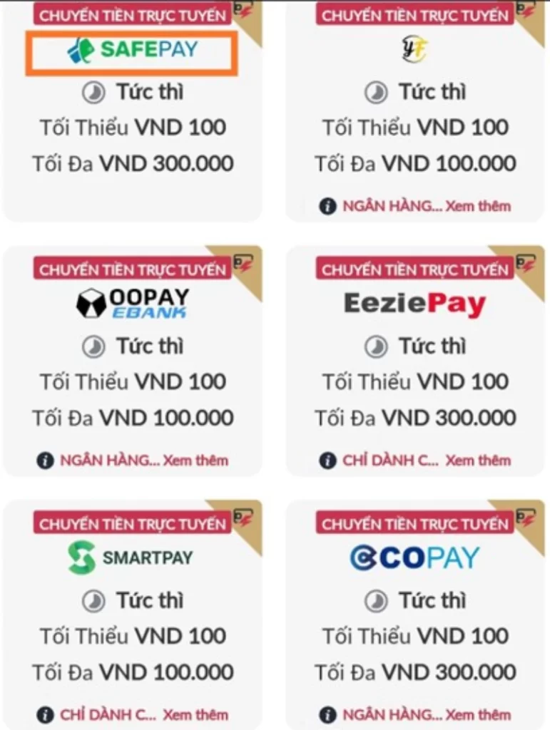 gửi tiền trực tuyến M88