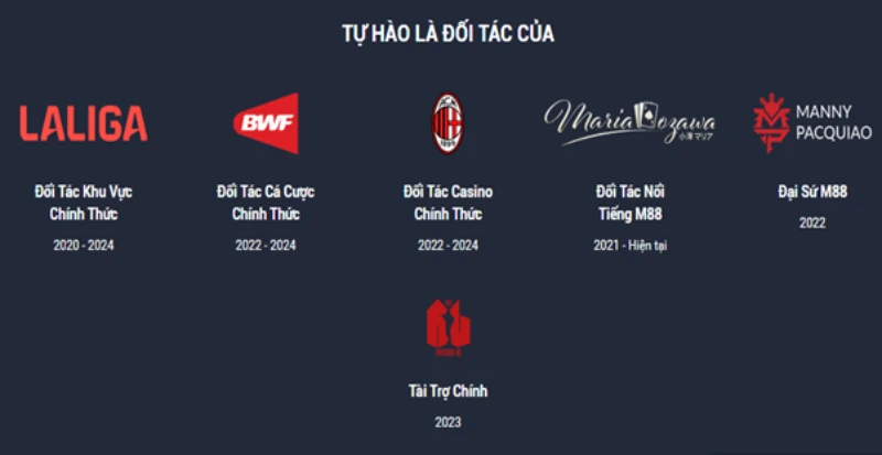 Đối tácM88 tài trơ