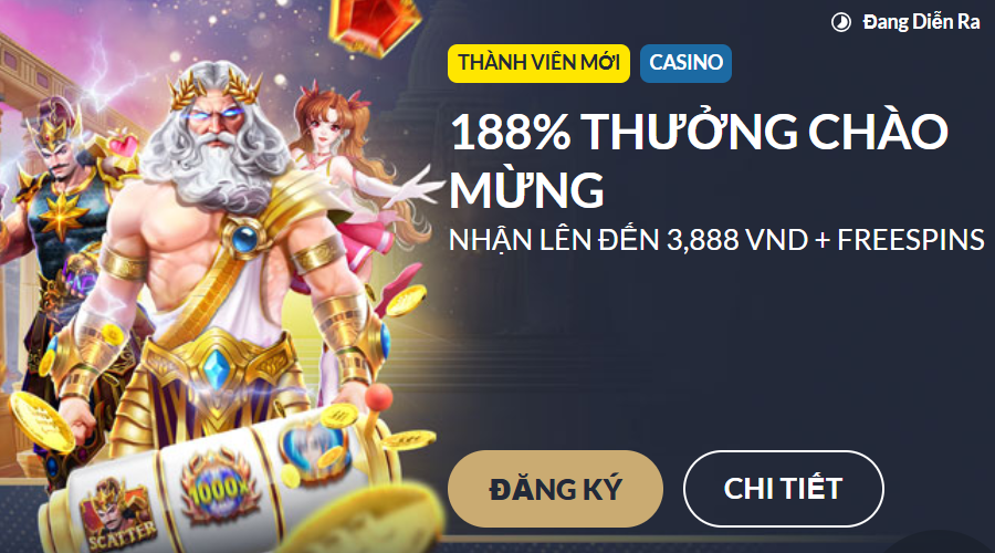 188% Thưởng Chào Mừng Dành Cho Người Chơi Quay Xèng Trực Tuyến. Cơ Hội Nhận Đến 3,888 VND Và Các Vòng Quay Miễn Phí